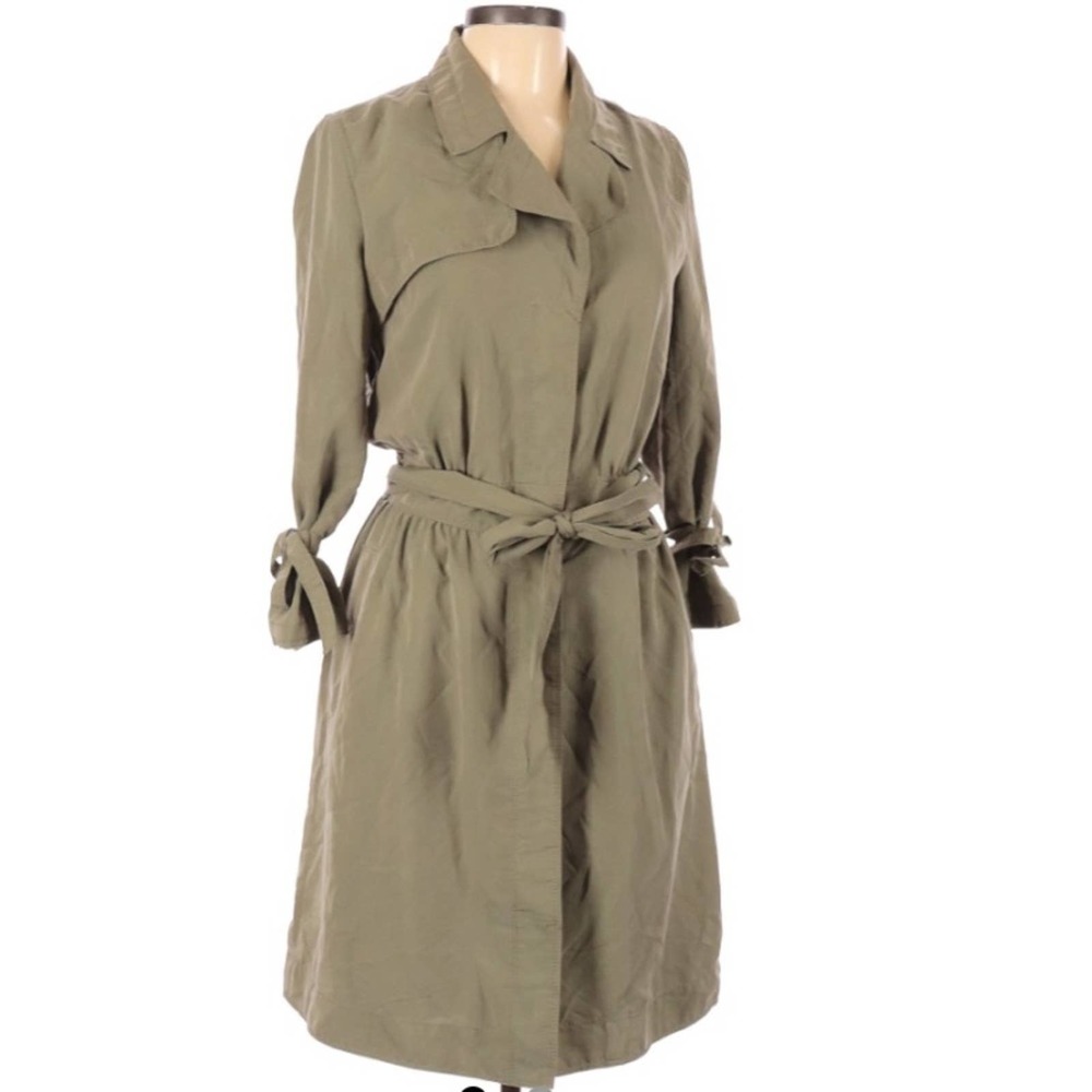 BANANA REP. Soft Olive Military Light Trench Coat
